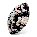 Watercolor Orchid Flower Pattern Print Rugby Ball