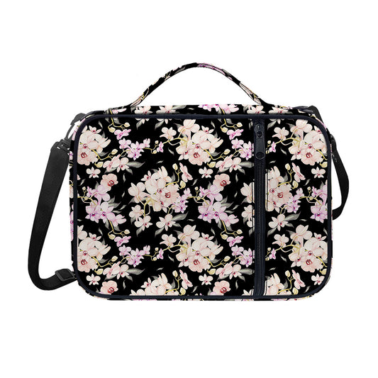 Watercolor Orchid Flower Pattern Print Shoulder Strap Bible Bag
