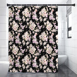 Watercolor Orchid Flower Pattern Print Shower Curtain
