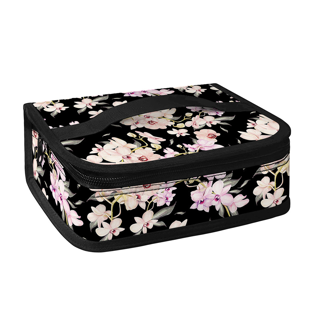 Watercolor Orchid Flower Pattern Print Small Lunch Bag