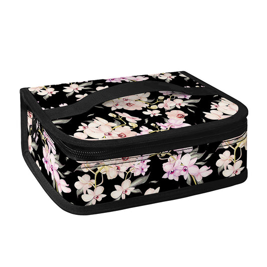 Watercolor Orchid Flower Pattern Print Small Lunch Bag