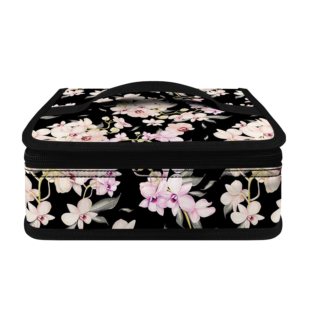 Watercolor Orchid Flower Pattern Print Small Lunch Bag