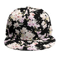 Watercolor Orchid Flower Pattern Print Snapback Cap