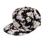 Watercolor Orchid Flower Pattern Print Snapback Cap
