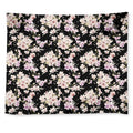 Watercolor Orchid Flower Pattern Print Tapestry