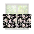 Watercolor Orchid Flower Pattern Print Tier Curtains