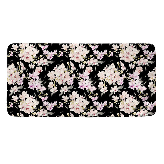 Watercolor Orchid Flower Pattern Print Towel