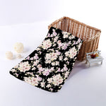 Watercolor Orchid Flower Pattern Print Towel