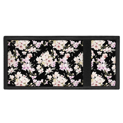 Watercolor Orchid Flower Pattern Print Trifold Wallet