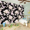 Watercolor Orchid Flower Pattern Print Wall Sticker