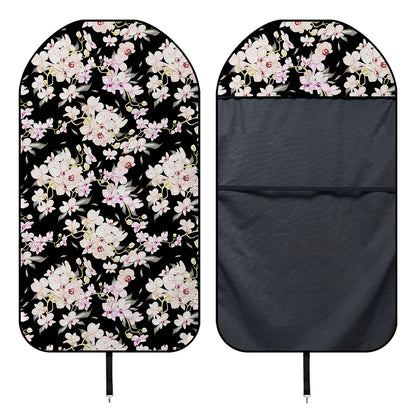 Watercolor Orchid Flower Pattern Print Waterproof Car Seat Cover