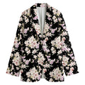 Watercolor Orchid Flower Pattern Print Women's Blazer