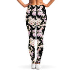 Watercolor Orchid Flower Pattern Print Women's Leggings