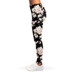 Watercolor Orchid Flower Pattern Print Women's Leggings
