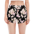 Watercolor Orchid Flower Pattern Print Women's Split Running Shorts
