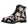 Watercolor Orchid Flower Pattern Print Work Boots