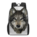 Watercolor Painting Wolf Print 17 Inch Backpack