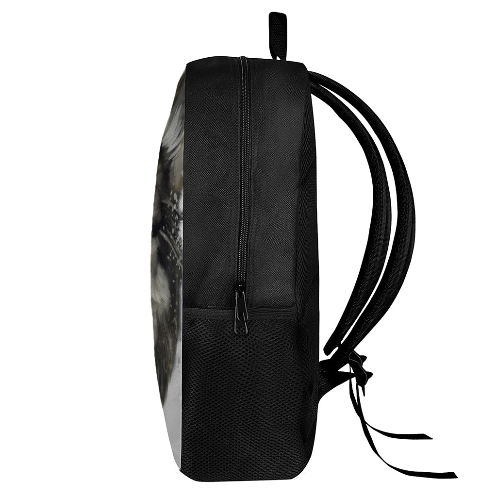 Watercolor Painting Wolf Print 17 Inch Backpack
