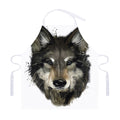 Watercolor Painting Wolf Print Adjustable Apron