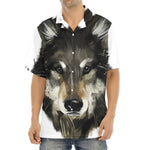 Watercolor Painting Wolf Print Aloha Shirt