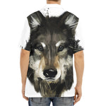 Watercolor Painting Wolf Print Aloha Shirt
