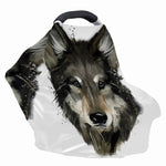 Watercolor Painting Wolf Print Baby Seat Cover