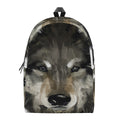 Watercolor Painting Wolf Print School Backpack