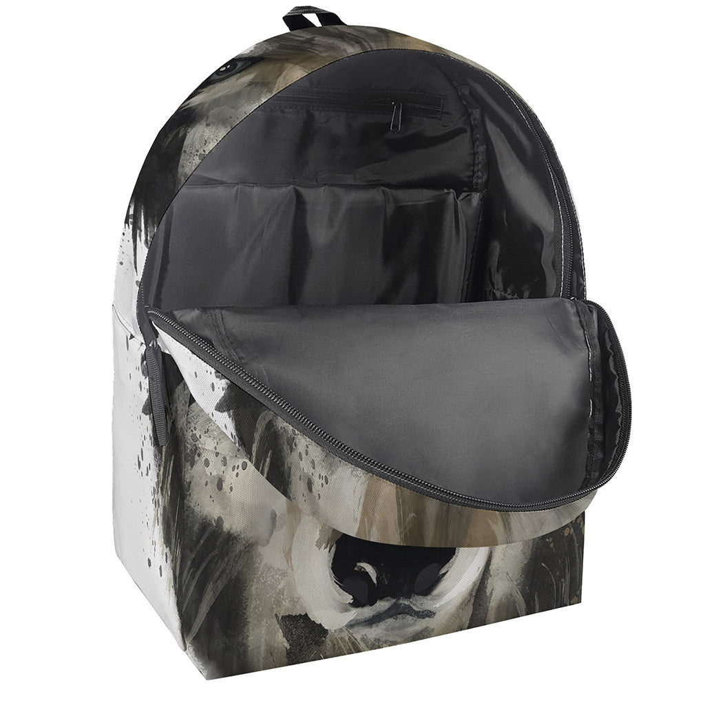 Watercolor Painting Wolf Print Backpack