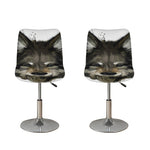 Watercolor Painting Wolf Print Bar Stool Covers