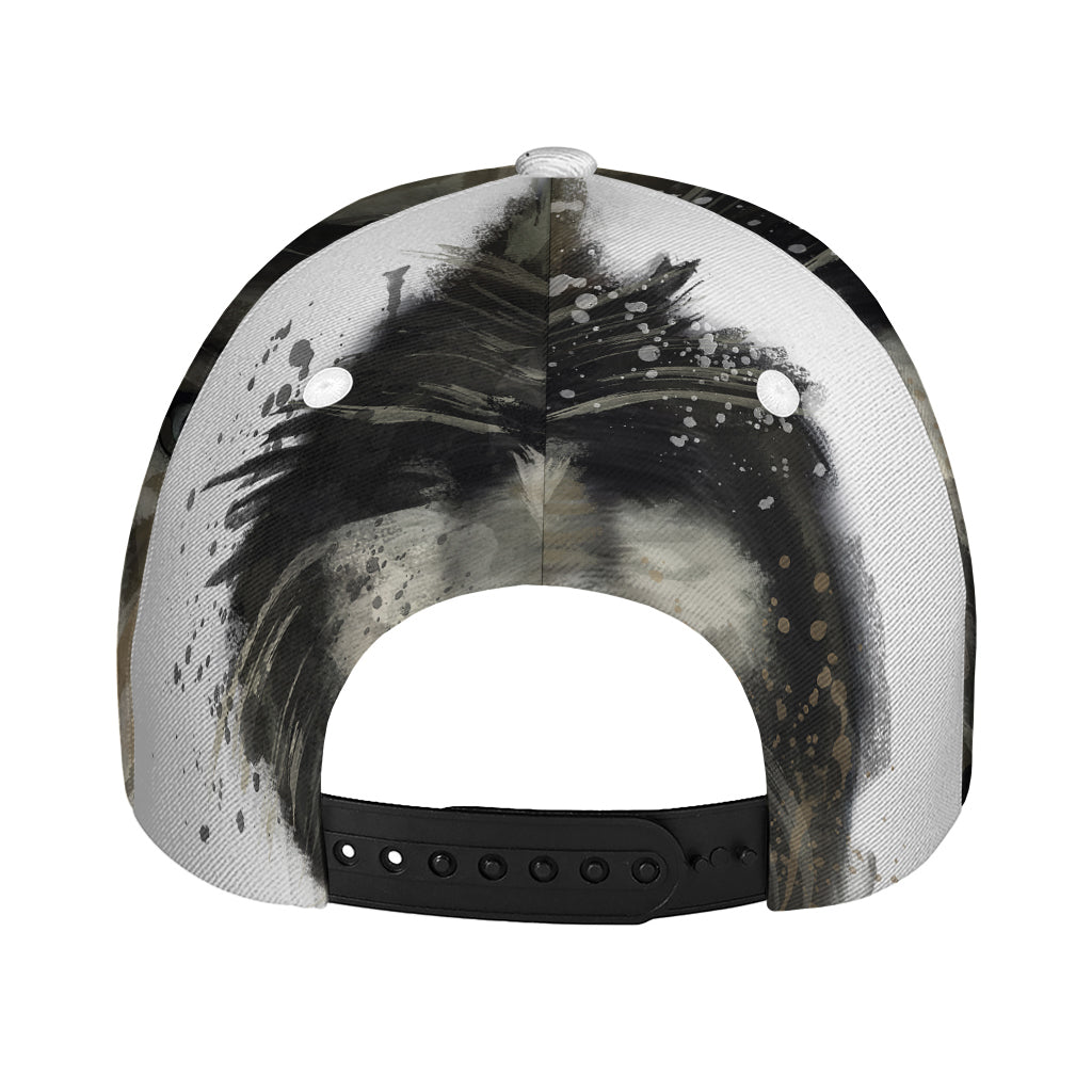 Watercolor Painting Wolf Print Baseball Cap