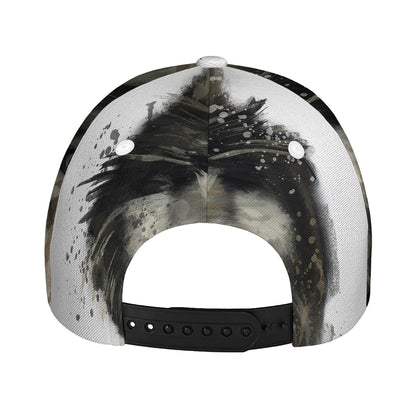 Watercolor Painting Wolf Print Baseball Cap