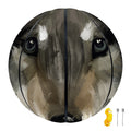 Watercolor Painting Wolf Print Basketball