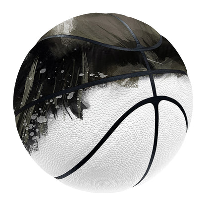Watercolor Painting Wolf Print Basketball
