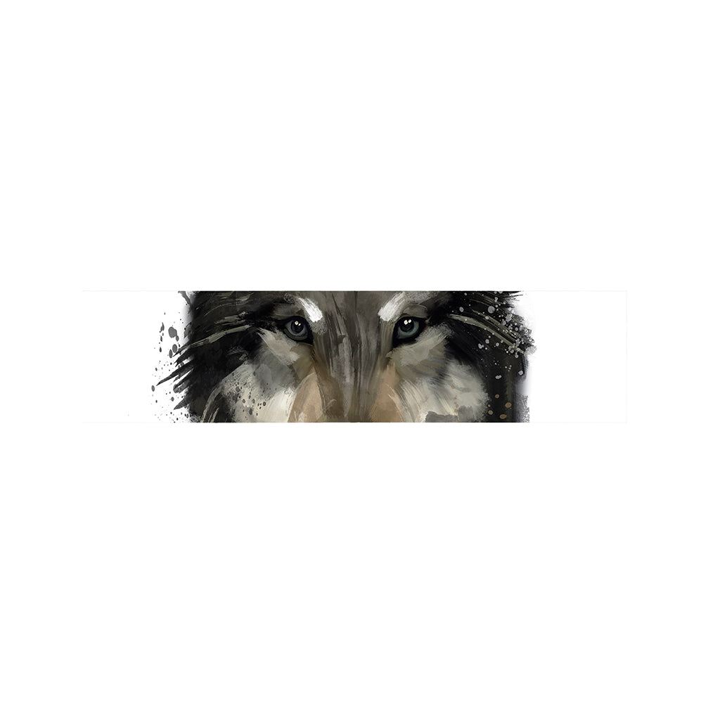 Watercolor Painting Wolf Print Bed Runner