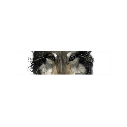 Watercolor Painting Wolf Print Bed Runner