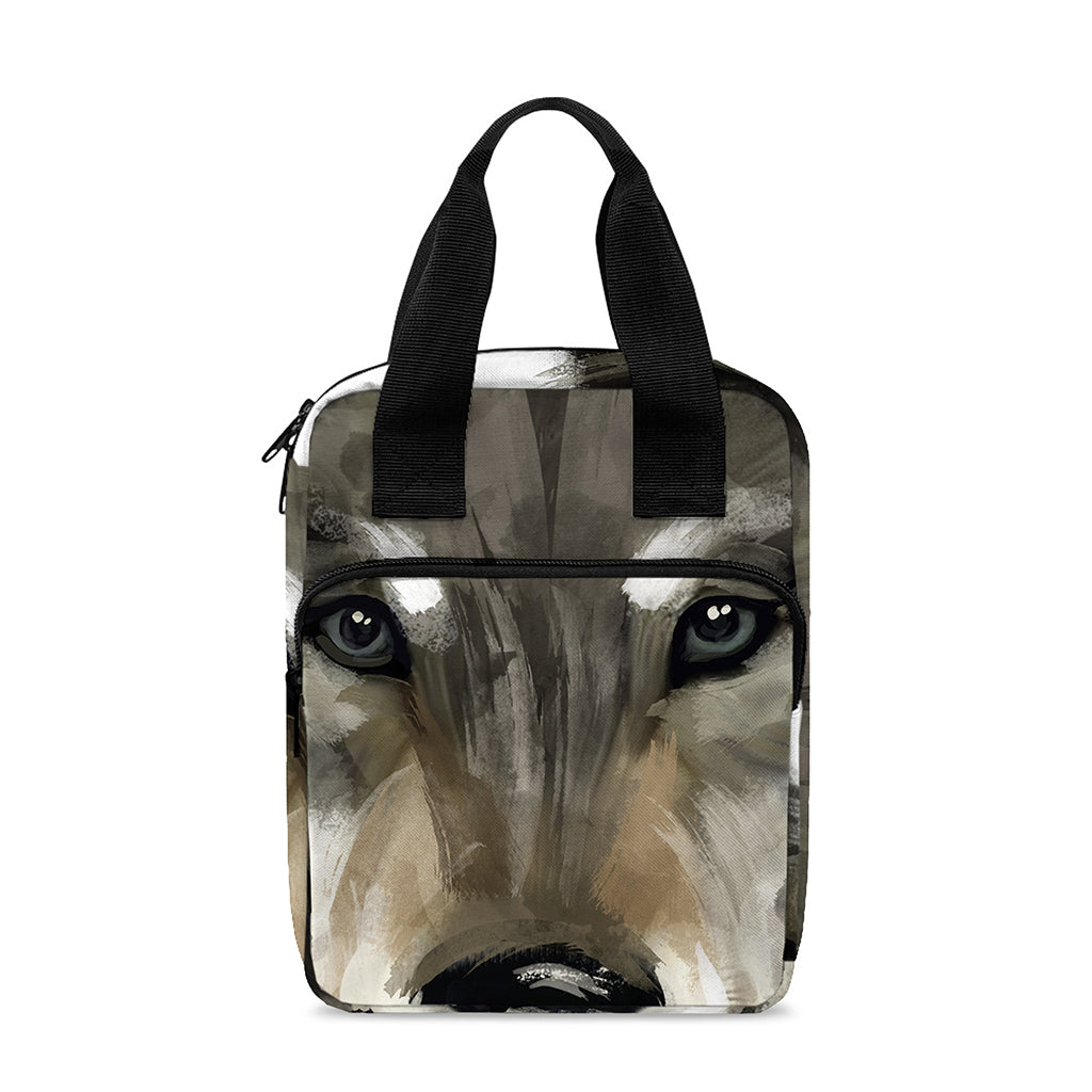 Watercolor Painting Wolf Print Bible Tote Bag