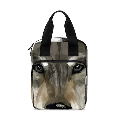 Watercolor Painting Wolf Print Bible Tote Bag