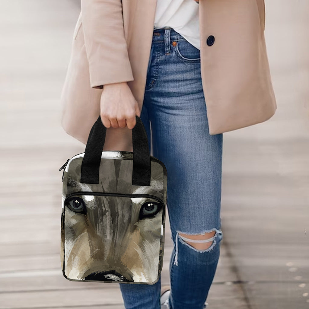 Watercolor Painting Wolf Print Bible Tote Bag