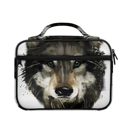 Watercolor Painting Wolf Print Briefcase Bible Bag