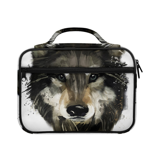 Watercolor Painting Wolf Print Briefcase Bible Bag