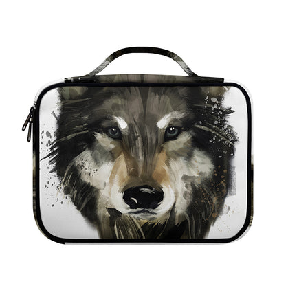 Watercolor Painting Wolf Print Briefcase Bible Bag