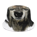 Watercolor Painting Wolf Print Bucket Hat