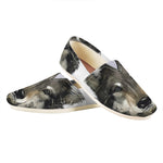 Watercolor Painting Wolf Print Casual Shoes