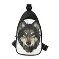 Watercolor Painting Wolf Print Sling Bag