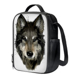 Watercolor Painting Wolf Print Crossbody Lunch Bag
