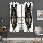 Watercolor Painting Wolf Print Curtain