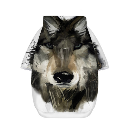 Watercolor Painting Wolf Print Dog Zip Up Hoodie