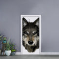 Watercolor Painting Wolf Print Door Sticker