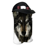 Watercolor Painting Wolf Print Double Neoprene Wine Tote