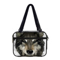 Watercolor Painting Wolf Print Double Strap Bible Bag